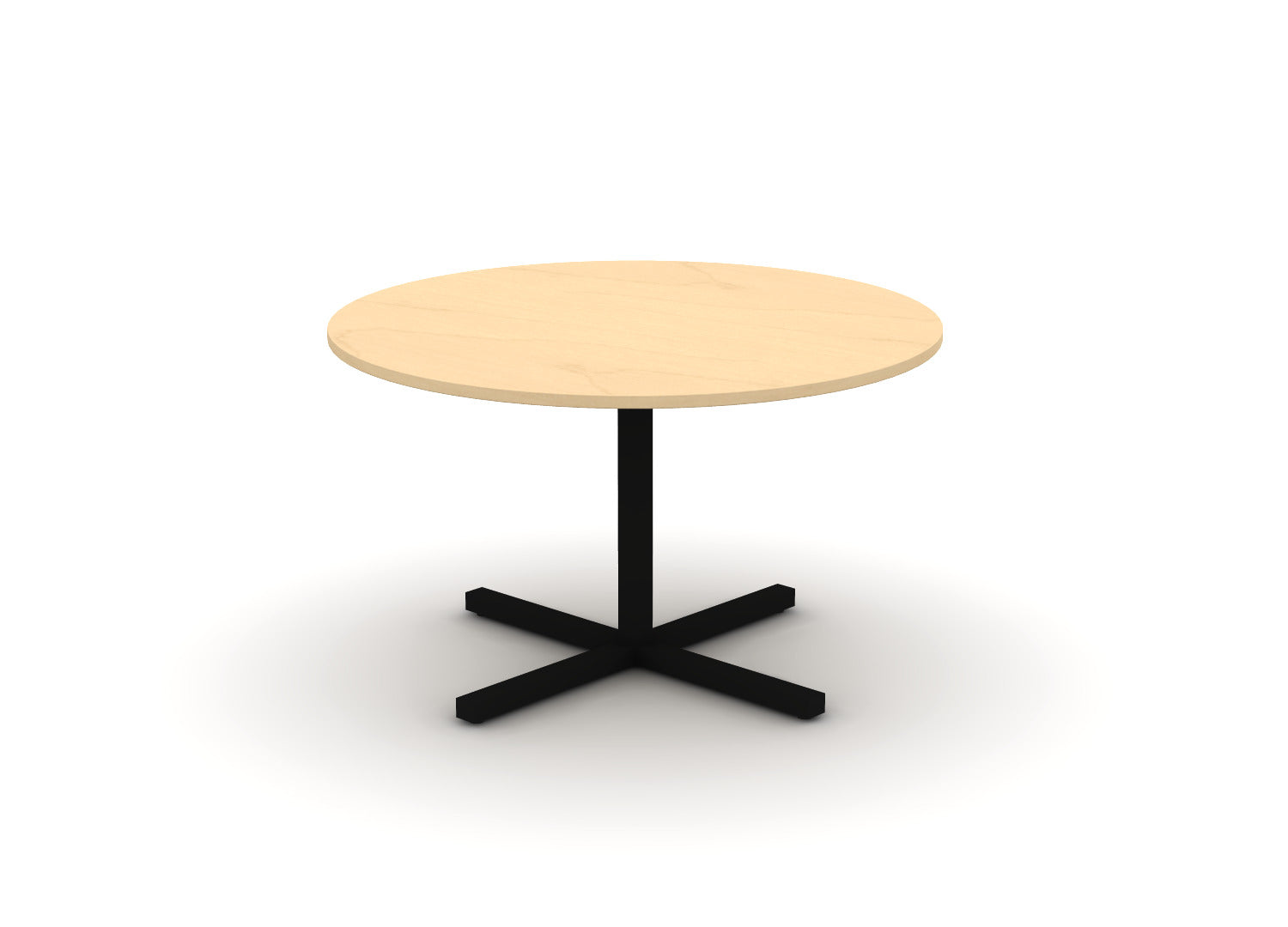 Juniper Office Reed Round X-Base Table 4-Person